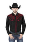 Camisa Bordada El Señor de los Cielos Negra/Roja 44187