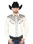 El Señor de los Cielos - Camisa bordada beige/negro 44189