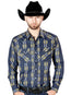 Camisa vaquera azul de manga larga 44219