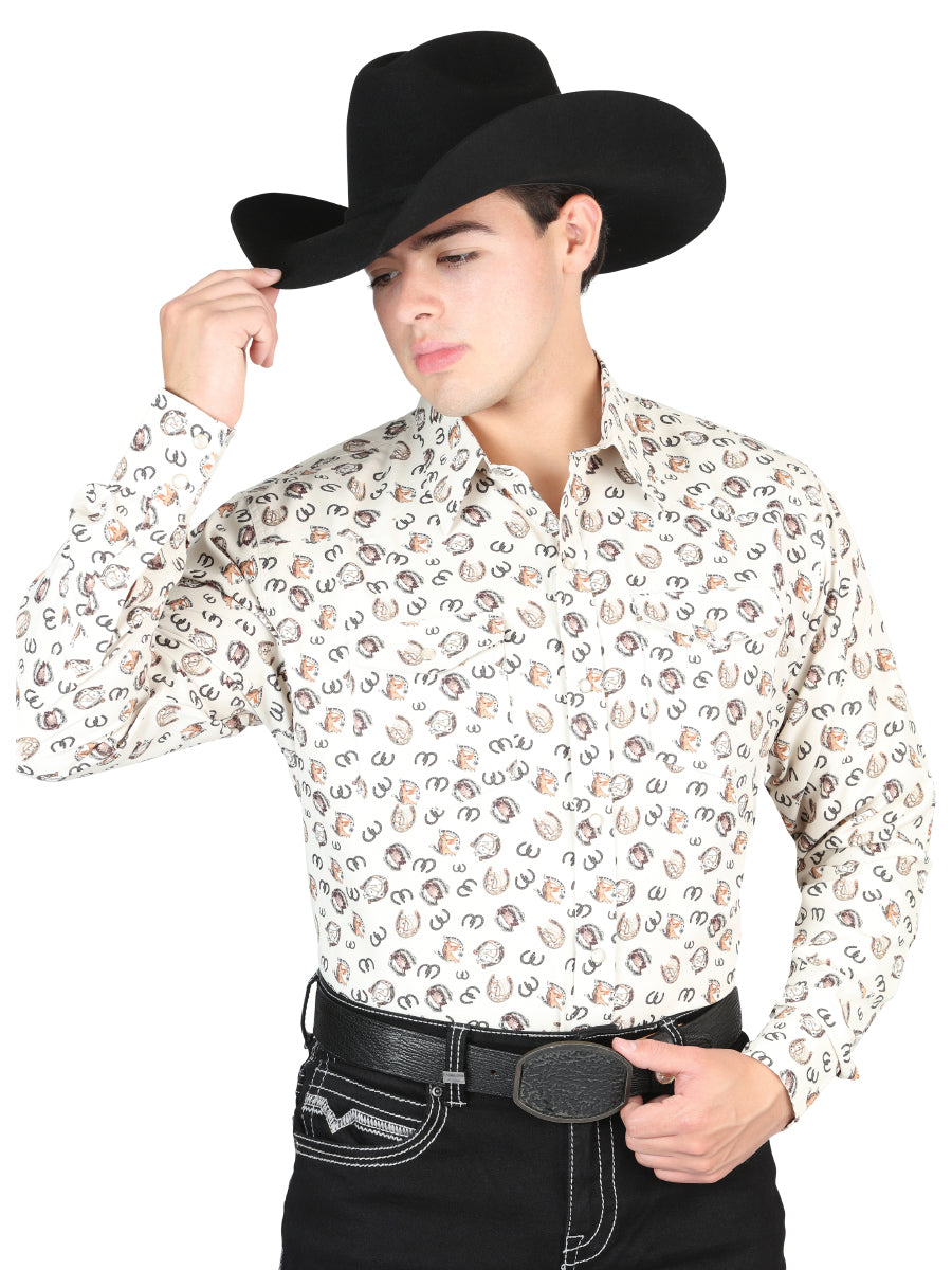 Camisa de manga larga Western para hombre El General - Beige

 44311