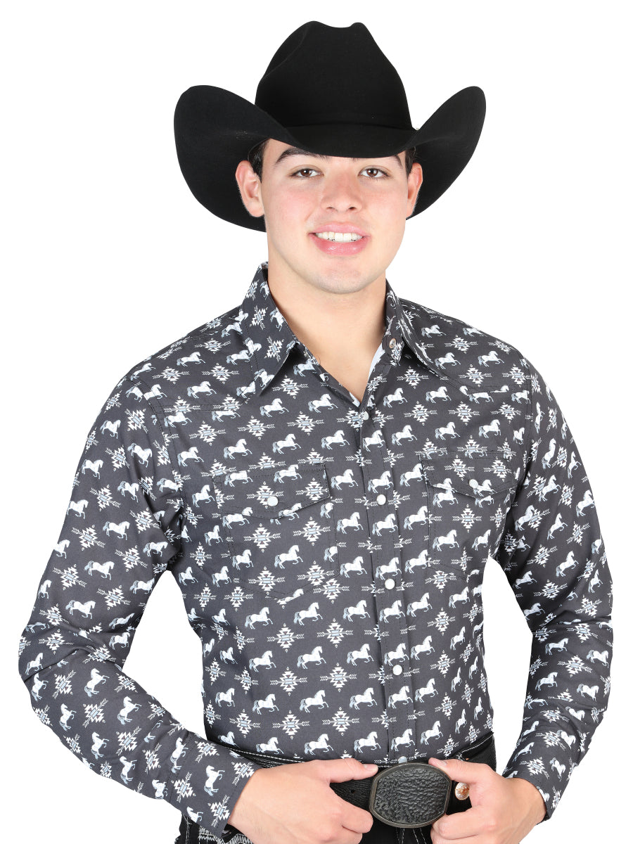Camisa Western El General - Negro 44320