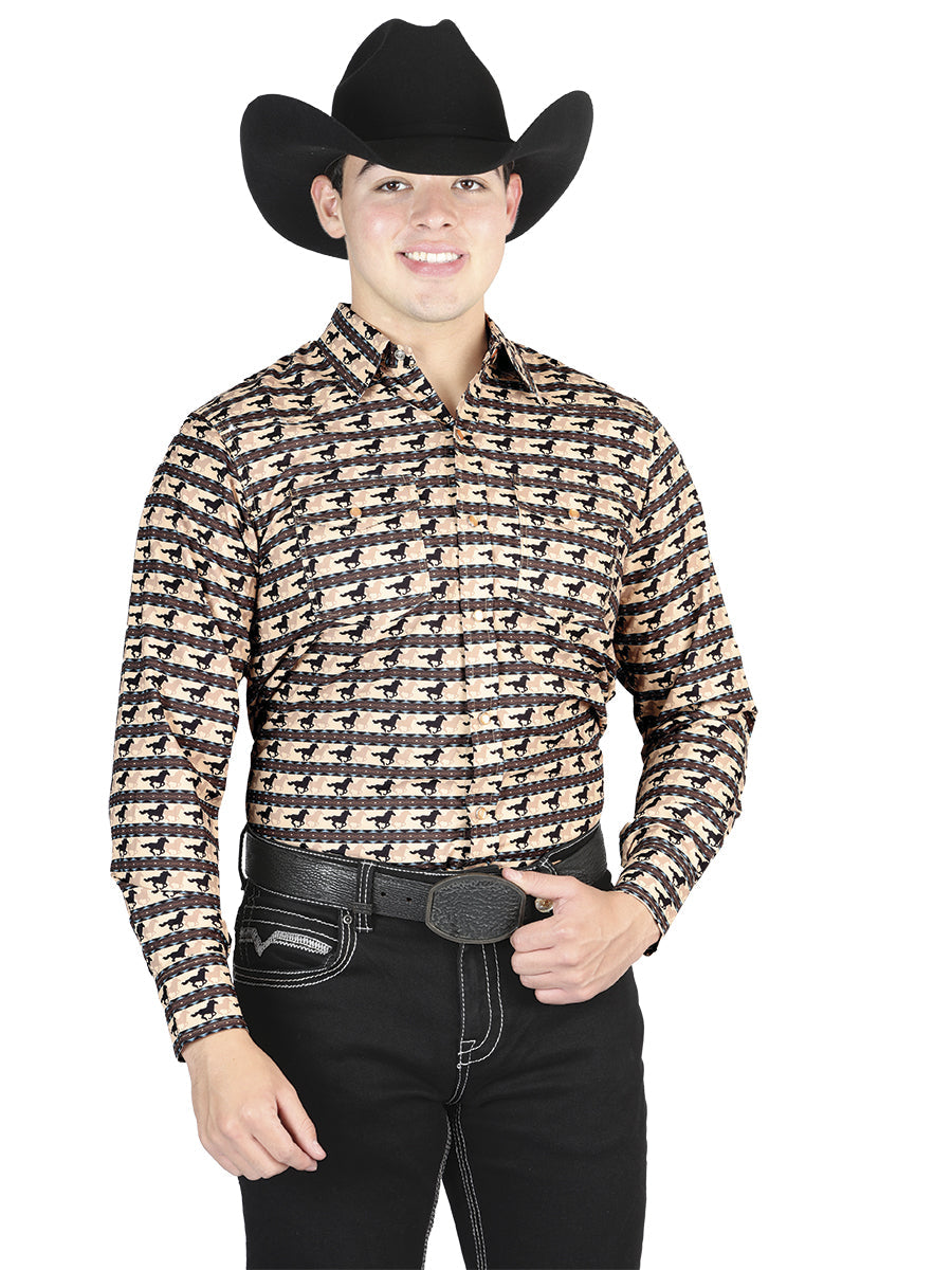 Camisa El General Brick Western 44329