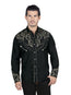 Camisa Bordada El Señor De Los Cielos Negro/Oro 44338