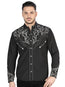 Camisa bordada de El Señor De Los Cielos Negro/Blanco 44340
