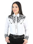 Camisa Bordada Señor De Los Cielos Blanca/Negra 44343