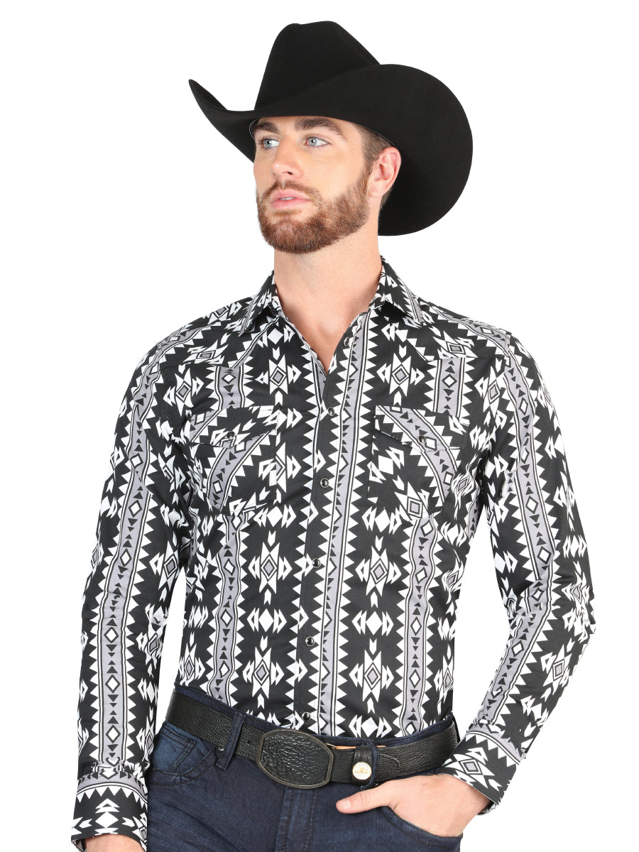 El General - Camisa informal de manga larga - Negra 44399