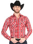 Camisa informal de manga larga de El General Roja 44401