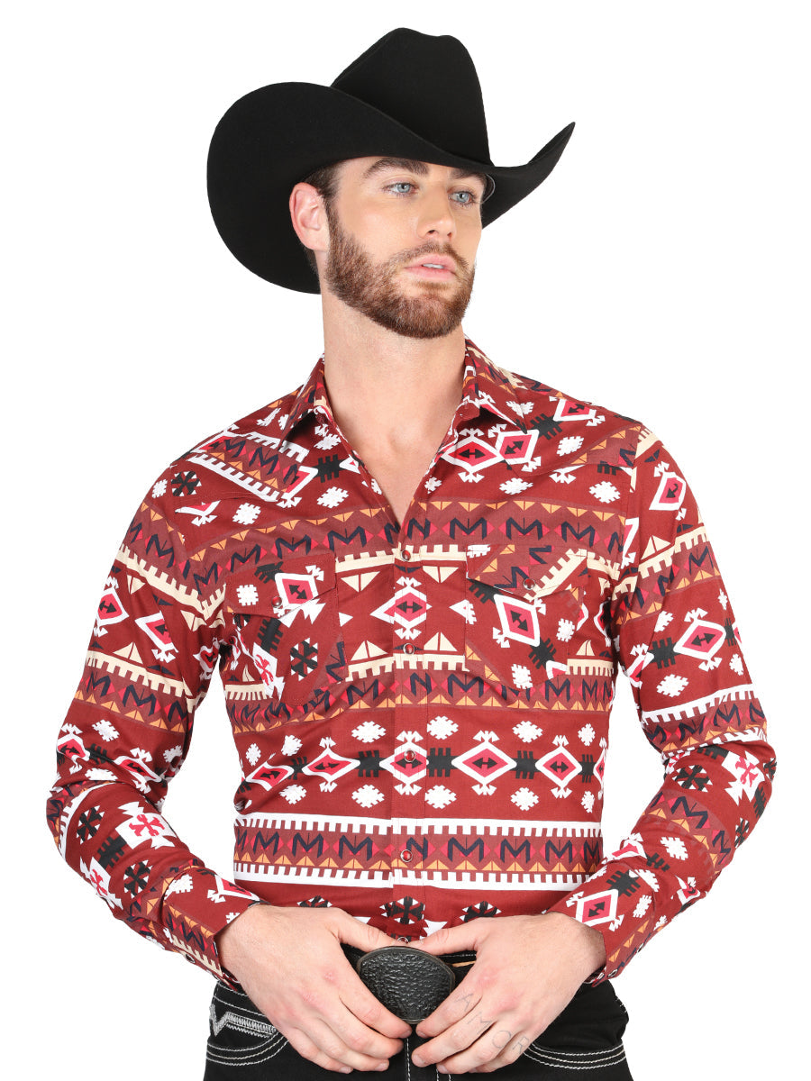 Camisa Casual de Manga Larga El General - Rojo 44418