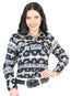 Camisa Casual de Manga Larga de El General Negro/Blanco 44423