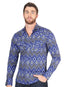 Camisa Casual Manga Larga El General Azul 44429