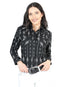 Camisa casual de manga larga El General Negro/Blanco 44436