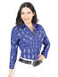 Camisa casual de manga larga El General Azul/Blanco 44437