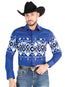 El General - Camisa informal de manga larga - Azul 44449