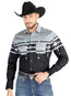 El General - Casual Long Sleeve Shirt - Black/Gray 44452