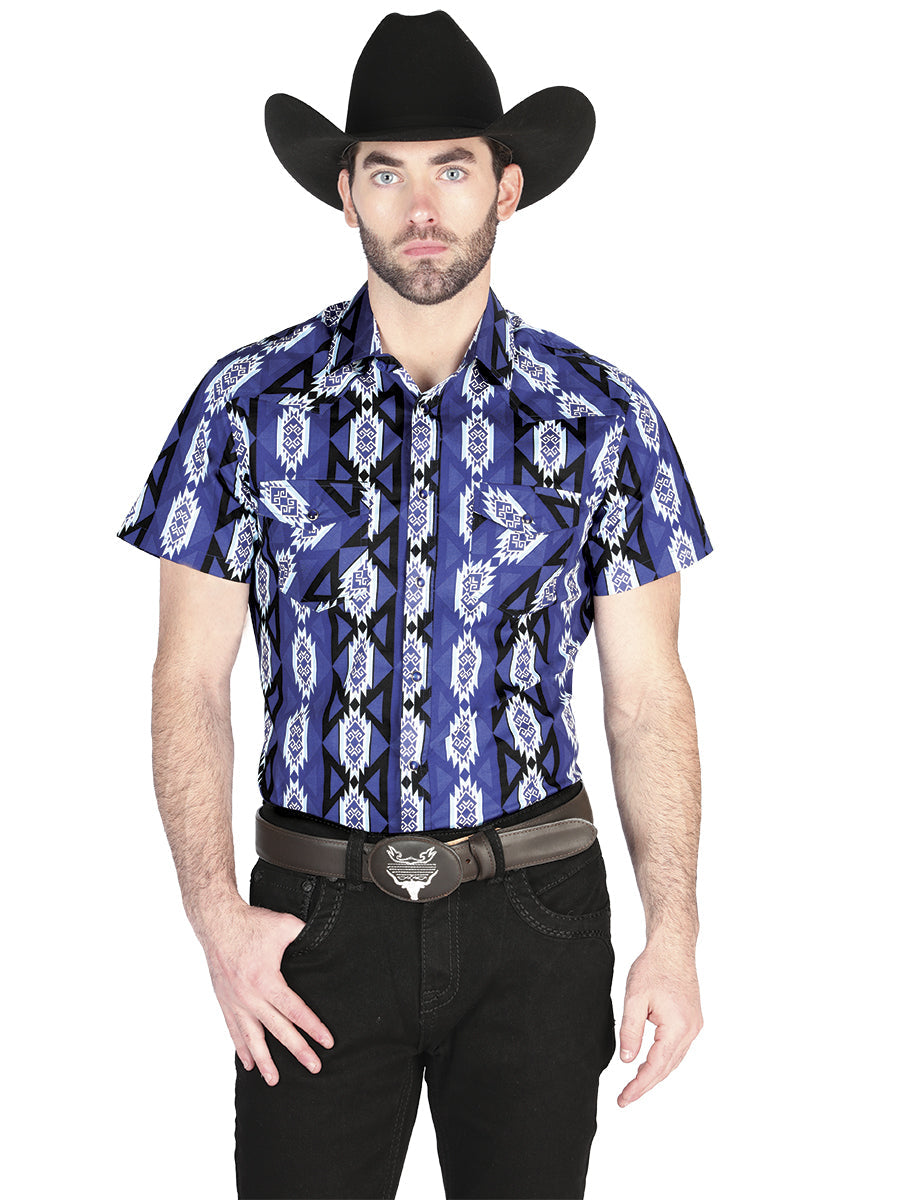 Camisa El General Western - Azul 44460