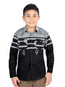 Camisa Casual Manga Larga by El General Negro/Gris 44467
