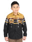 Camisa casual de manga larga El General Negro/Mostaza 44468