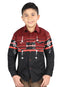 Camisa Casual de Manga Larga El General Negro/Burdeos 44469