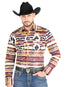 El General - Camisa informal de manga larga - Marrón 44487