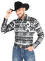 El General - Camisa informal de manga larga - Gris 44488