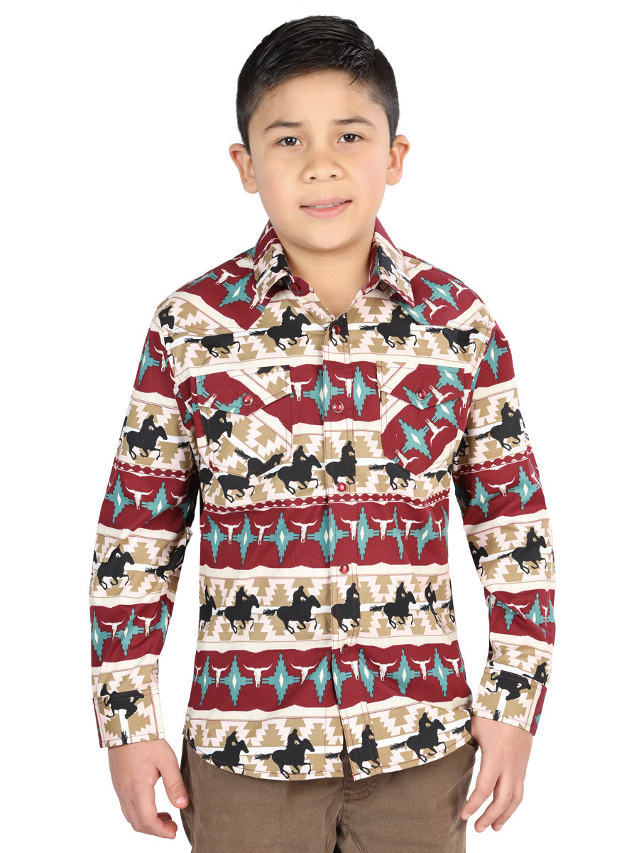 Camisa casual de manga larga El General Marfil 44492