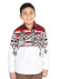 Camisa Casual de Manga Larga El General Burgundy 44506