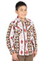 Camisa Casual Manga Larga El General Blanco/Rojo 44508