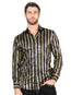 Camisa de manga larga informal El General negra/dorada 44554