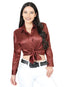 Camisa de manga larga informal El General color borgoña - 44561