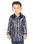 Camisa de manga larga informal El General Azul Marino/Oro 44571