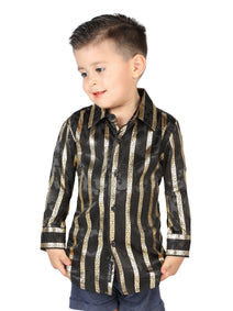 El General Black/Gold Casual Long-Sleeve Shirt 44572
