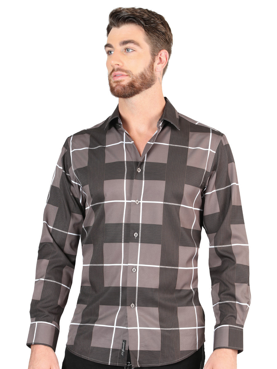 Camiseta de manga larga informal El General Grey 44602
