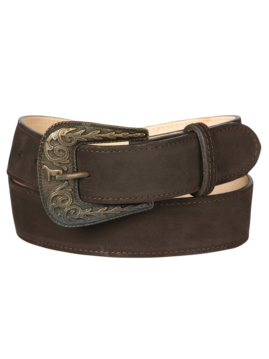 Cinturón de mezclilla para mujer - El General - Nobuck Marrón 44646