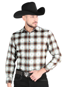 El General - Casual Long Sleeve Shirt - Brown/Sand 44700
