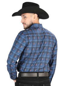 El General - Casual Long Sleeve Shirt - Black/Brown 44704