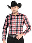 El General - Camisa informal de manga larga - Blanco/Rojo 44707