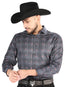 El General - Camisa informal de manga larga - Gris/Marrón 44708
