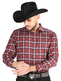 El General - Casual Long Sleeve Shirt - Red 44710