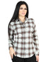 El General - Camisa informal de manga larga - Marrón/Arena 44717