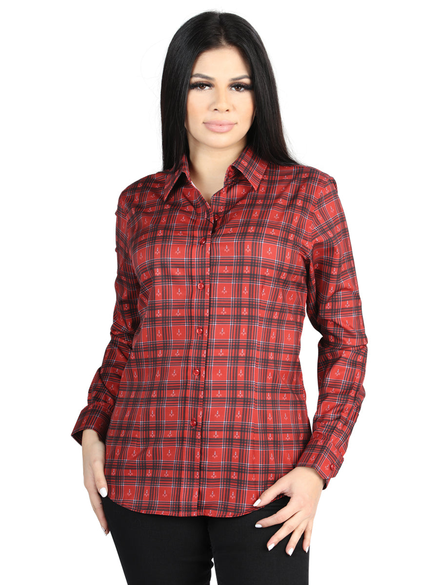 El General - Camisa informal de manga larga - Rojo 44722