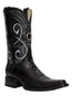 El General Men's Exotic Ostrich Leg Cowboy Boots - Black 45067