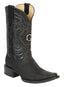 Botas de cowboy de cuero exótico de pitón El General para hombre - Negras 45087