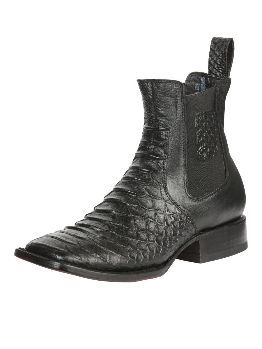 Botines negros de imitación de pitón para hombre El General 45093