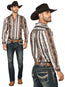 Pantalón vaquero verde tintado para hombre Centenario con detalles bordados 45315
