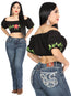 Centenario Hip-Up Bootcut Denim Jeans - Dark Blue 45321
