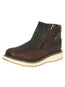 Sefeni Zapatos de Hombre Doble Cremallera Cuero Crazy -Choco 45395
