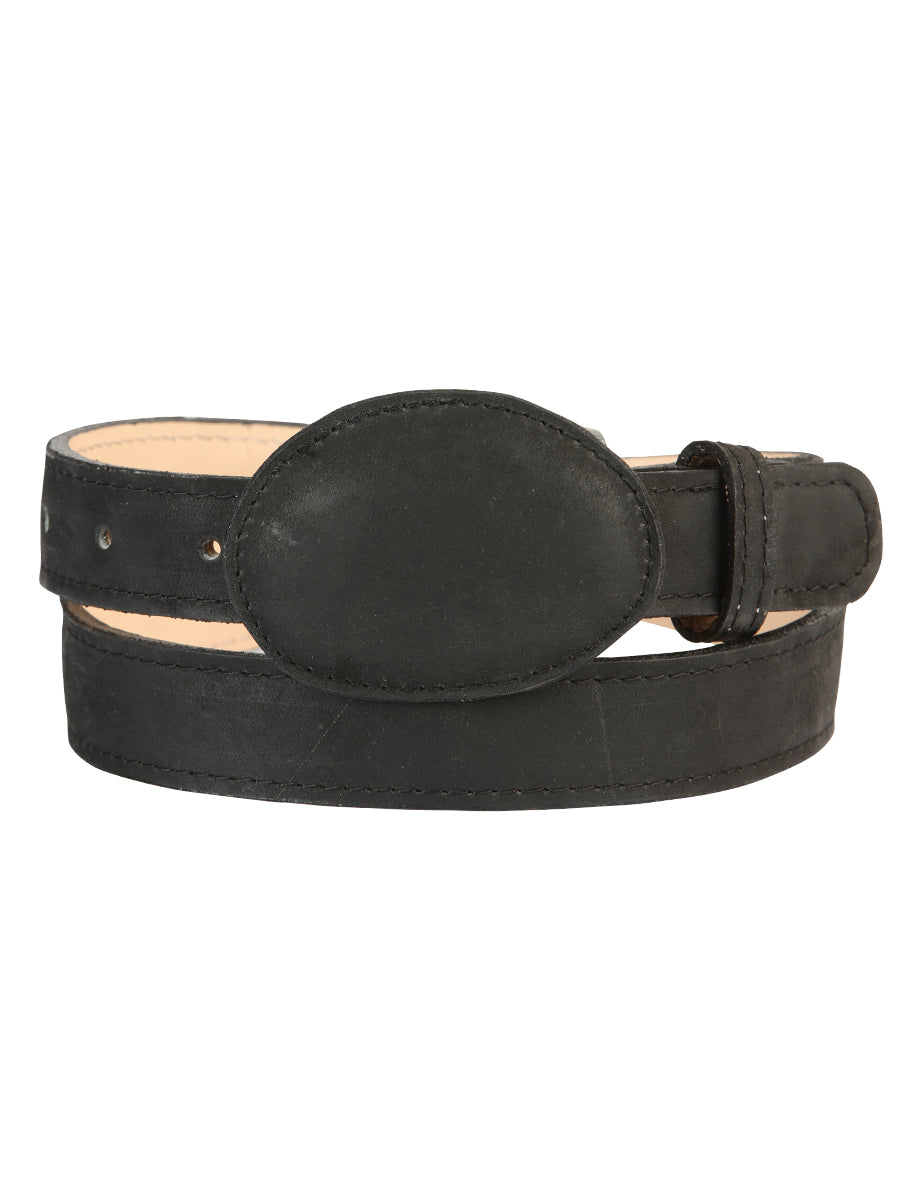 Cinturón vaquero para niños - El General Nobuck Negro 45441