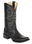 Botas vaqueras de lagarto exótico El General para hombre - Negro 45512