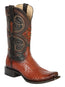 Botas vaqueras de lagarto exótico El General para hombre - Coñac 45514