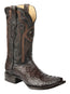 El General Men's Exotic Hornback Caiman Nuca Cowboy Boots - Brown 45522